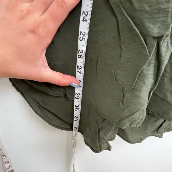 Whistles Olive Green Lightweight Cotton Blouse Size 6 - Picture 8 of 8